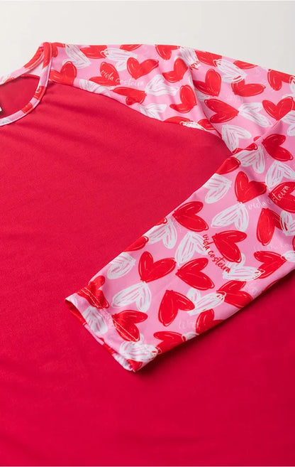 Girl Red Hearts UV Rashgard Set