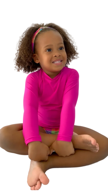 Girls Pink UV Rashguard
