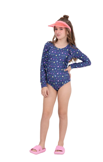 Girls Stars UV Swimsuit