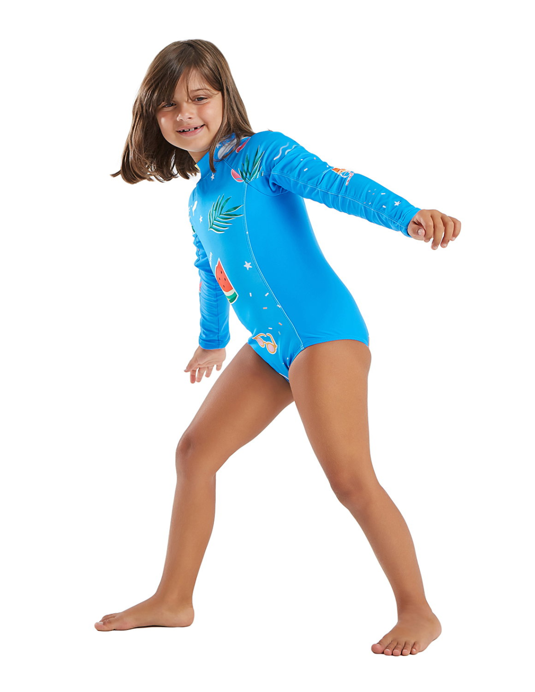 Girls Stickers UV Swimsuit