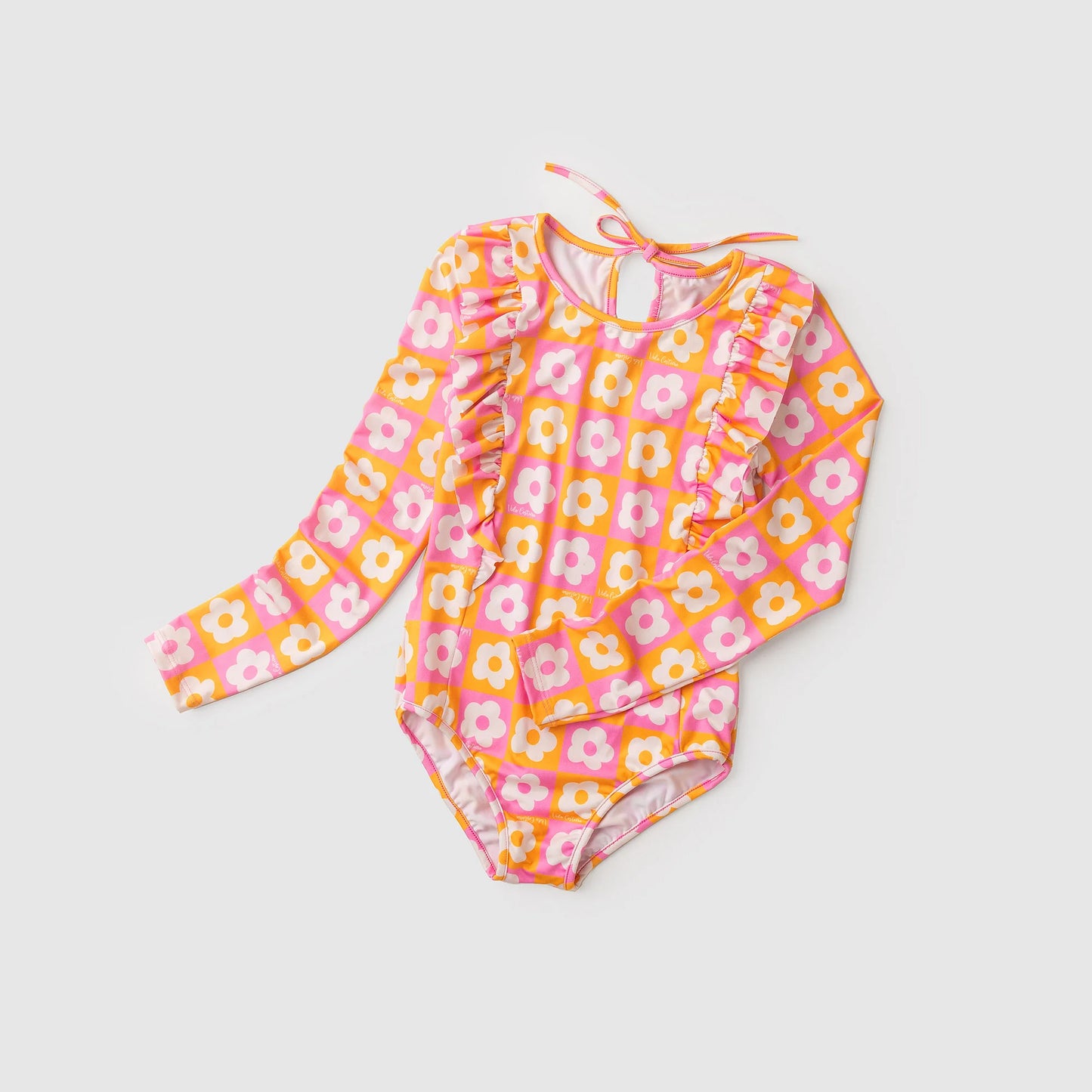 Girls Flower UV Swimsuit